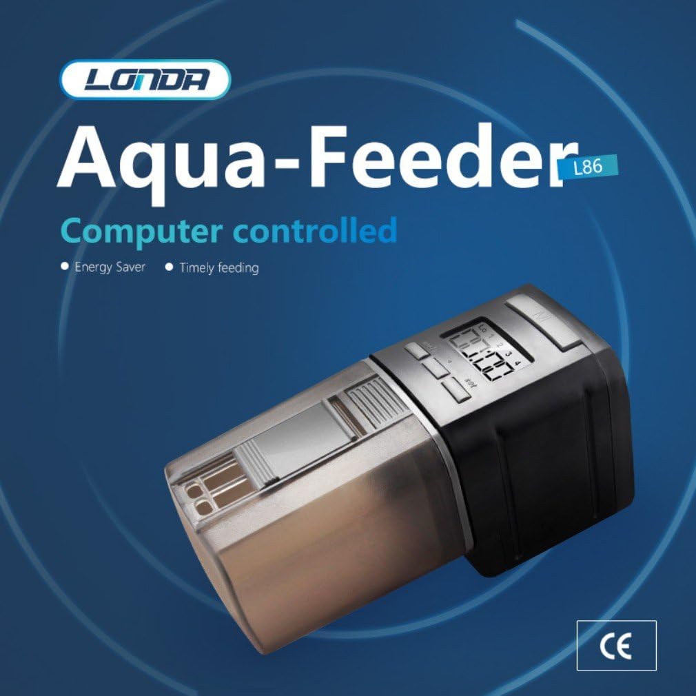 LONDAFISH Aquarium Fish Feeder, 0.175L Capacity, Plastic, Timer