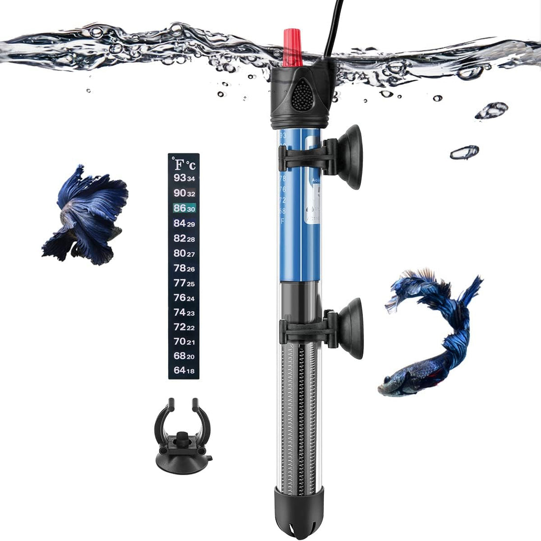 Hitop 25W/50W/100W/300W Adjustable Aquarium Heater