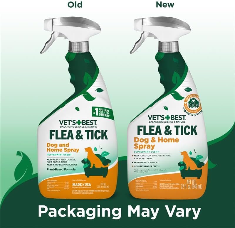 Vet's Best Indoor Flea & Tick Home Spray for Dogs, Plant-Based Spray