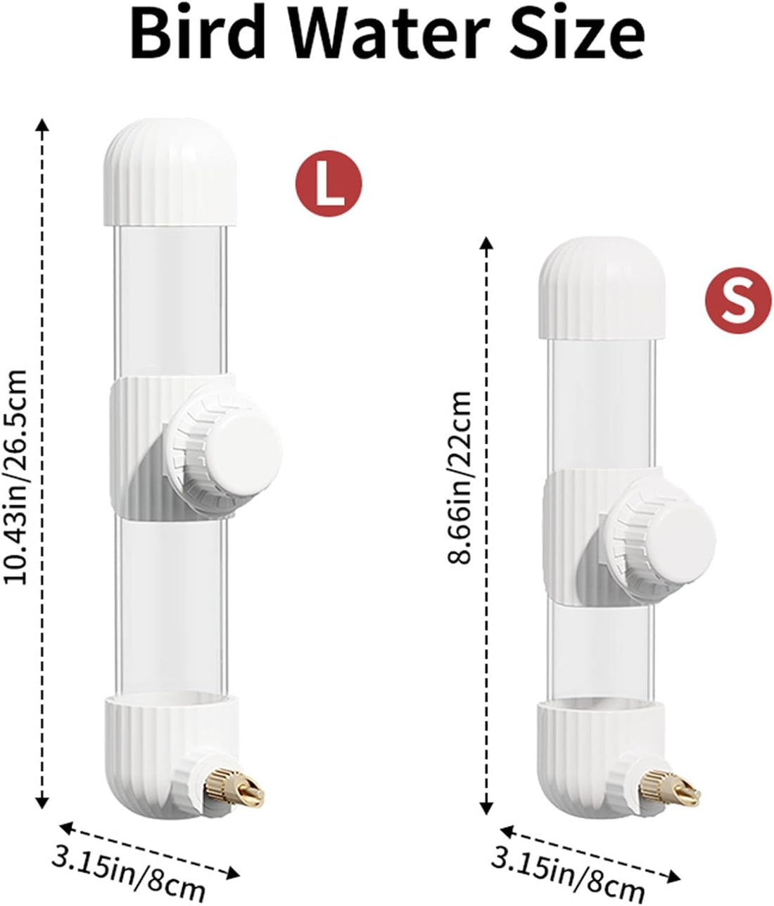 7.4 Fl Oz No Mess Bird Water Dispenser