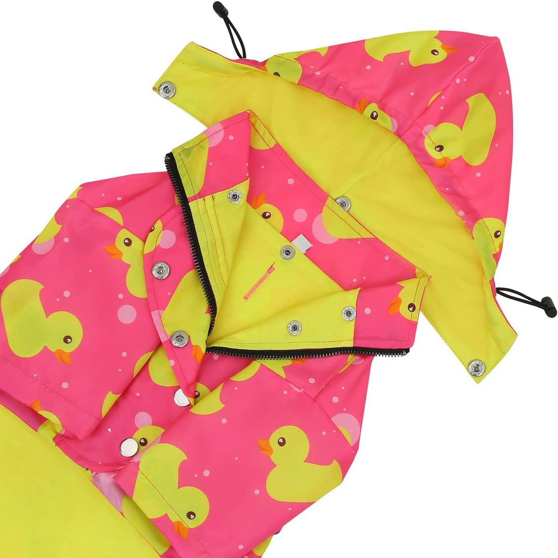HDE Dog Raincoat Poncho Double Layer Zip Rain Jacket with Removable