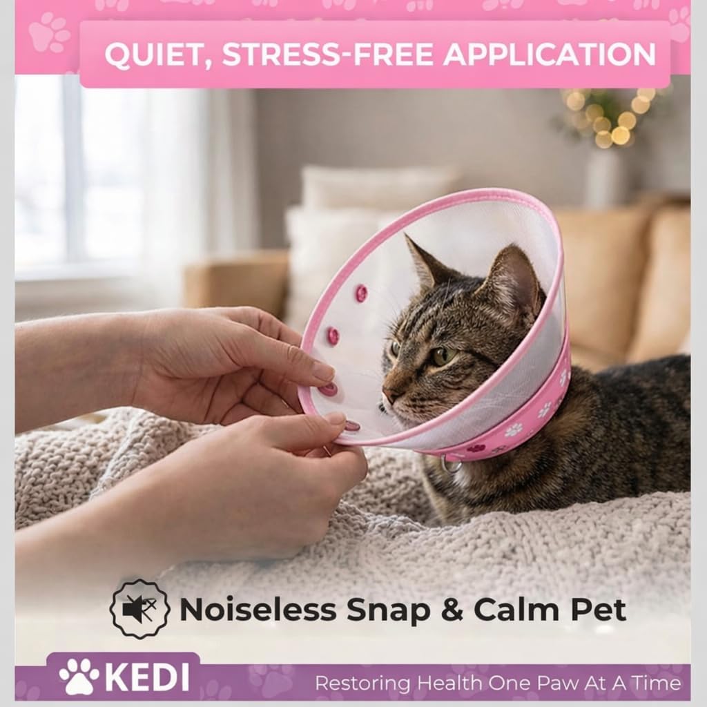 Cat Cone Collar After Surgery to Stop Licking, Escape-Proof