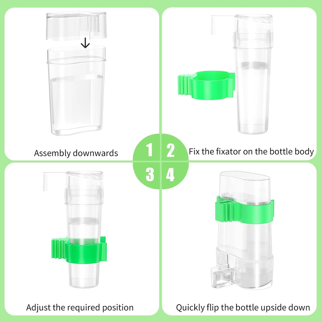 CLPOAWC Bird Water Dispenser, Bird Cage Feeder