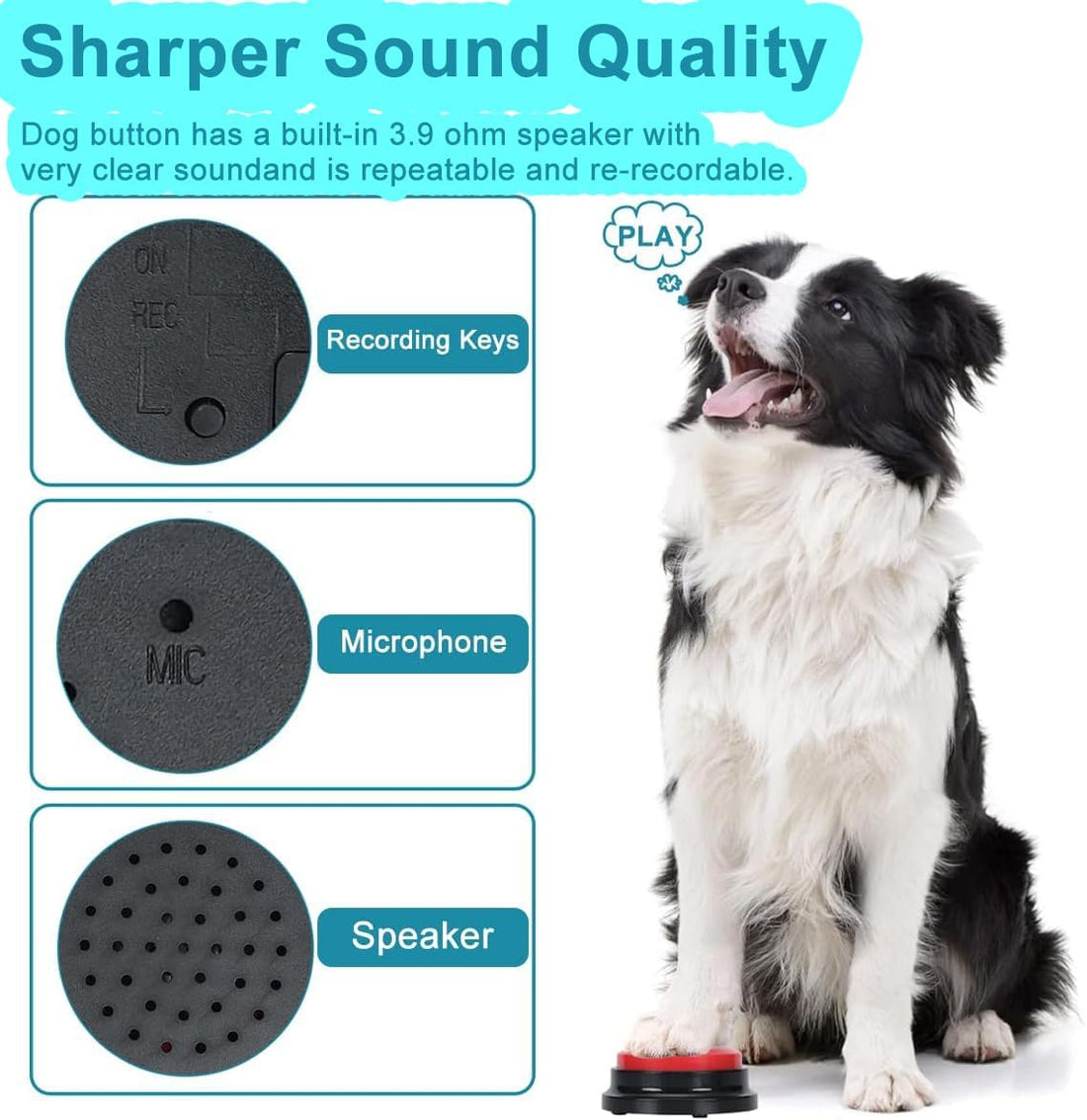 6 Pcs Dog Talking Button Set