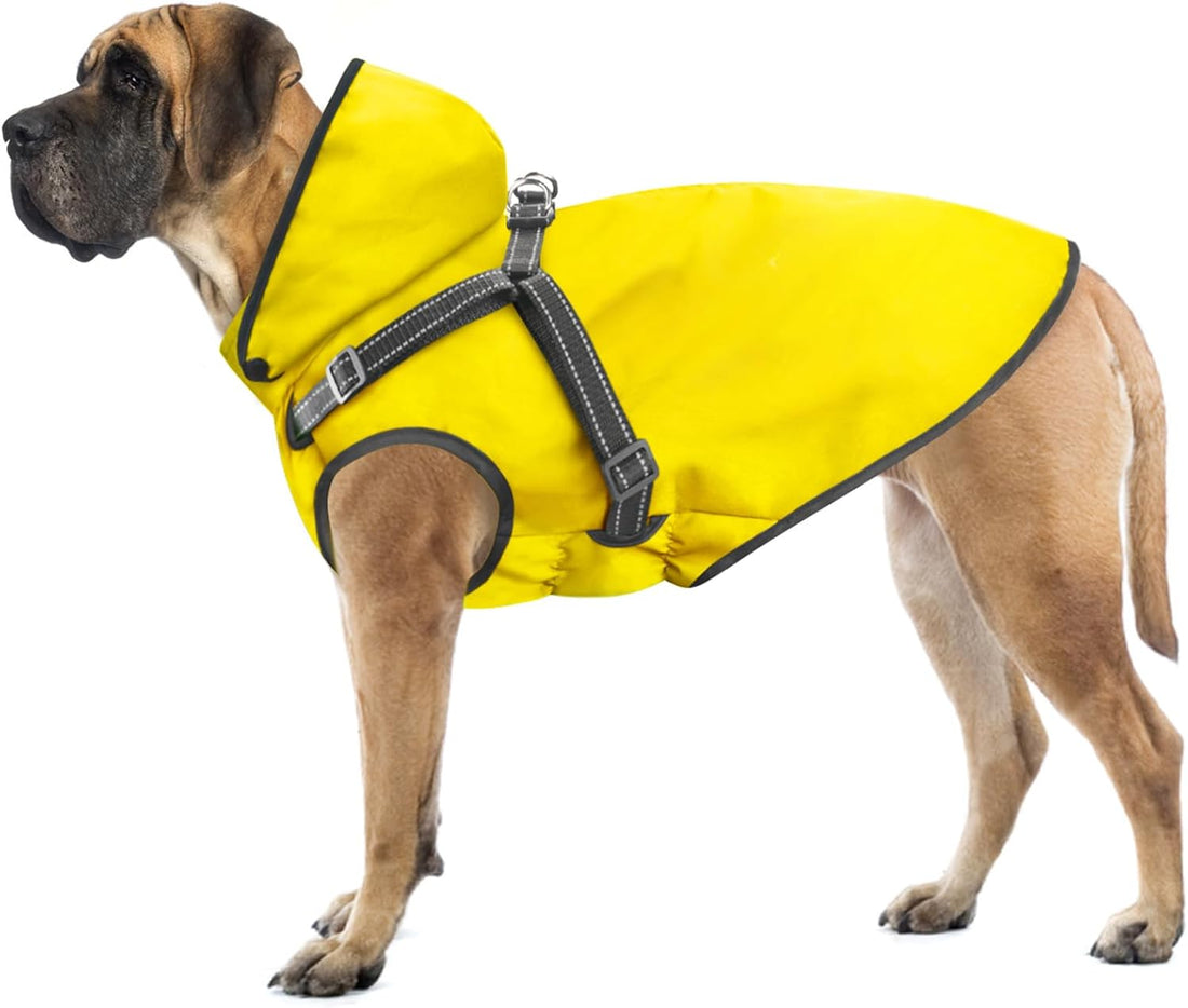Dog Raincoat Waterproof Dog Hoodie Reflective Dog Raincoat Hooded