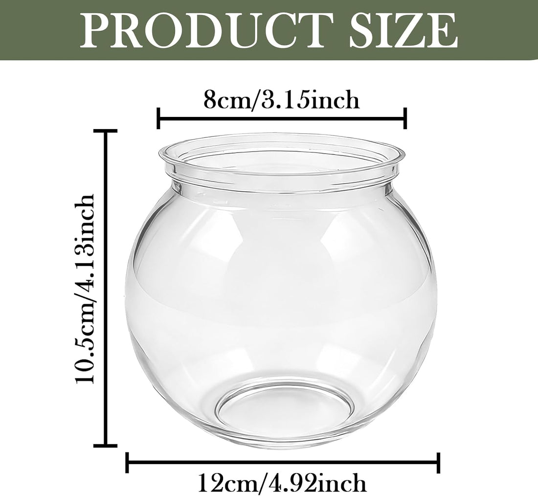 Plastic Fish Bowls 4 Pack 27 Oz Clear Unbreakable Vases Bowls
