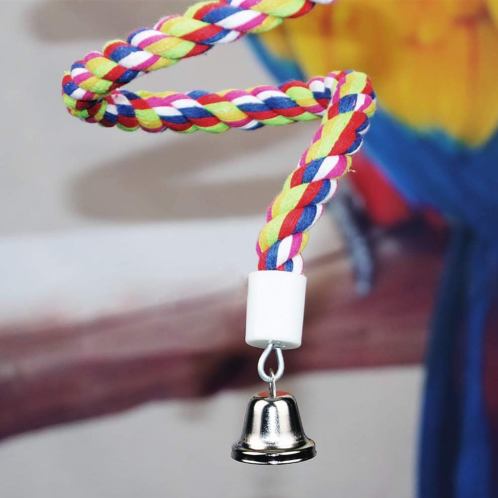 Petsvv Rope Bungee Bird Toy, Small