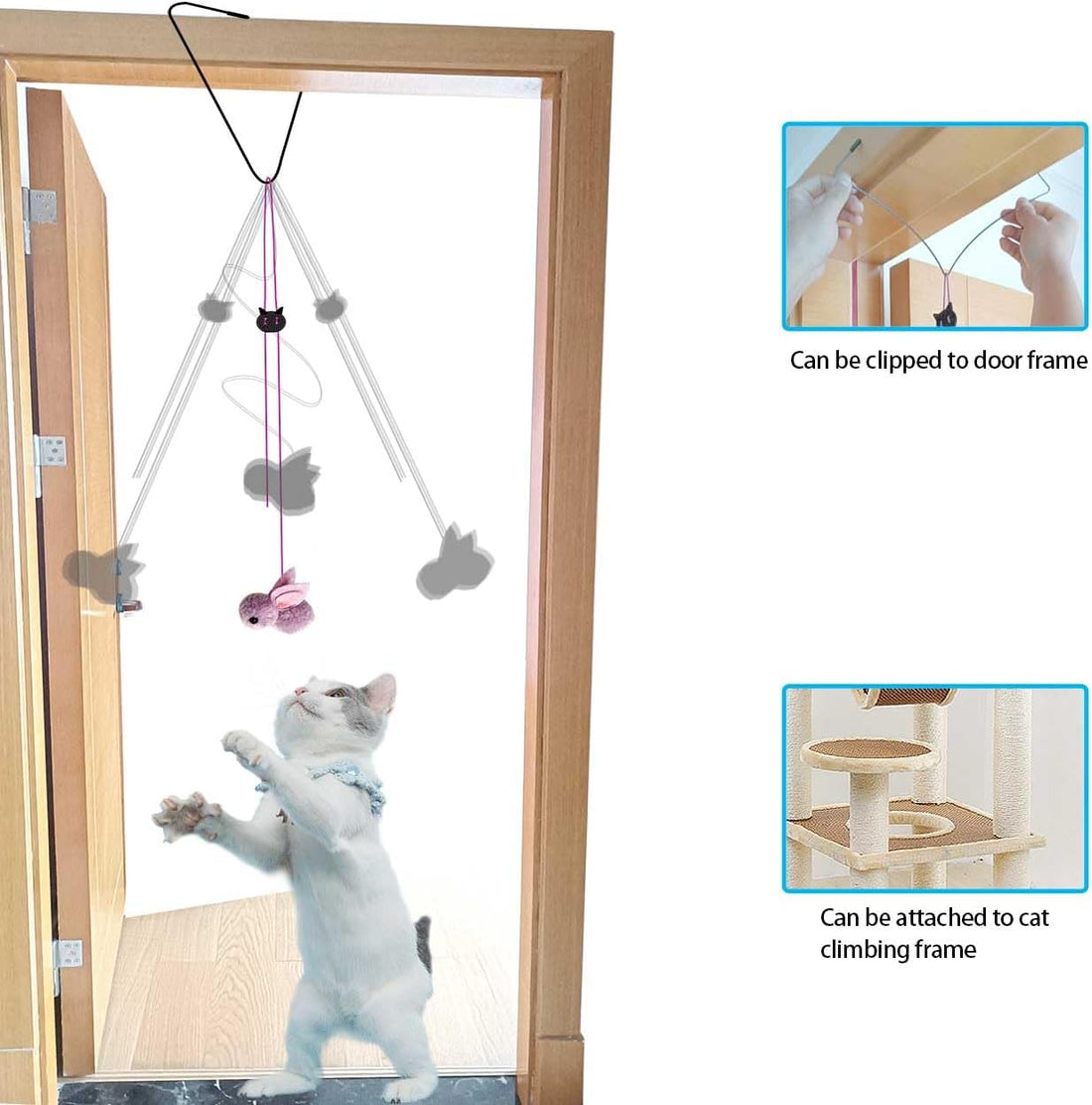 ZPH Cat Toys Interactive for Indoor Cats,2PCS Retractable Cat