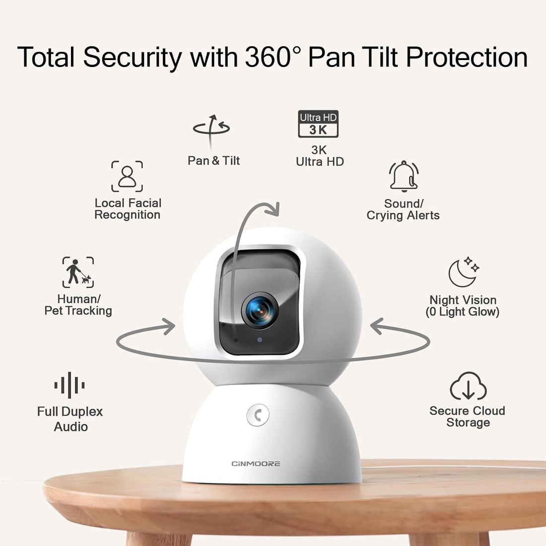 CINMOORE 5G Security Camera Indoor