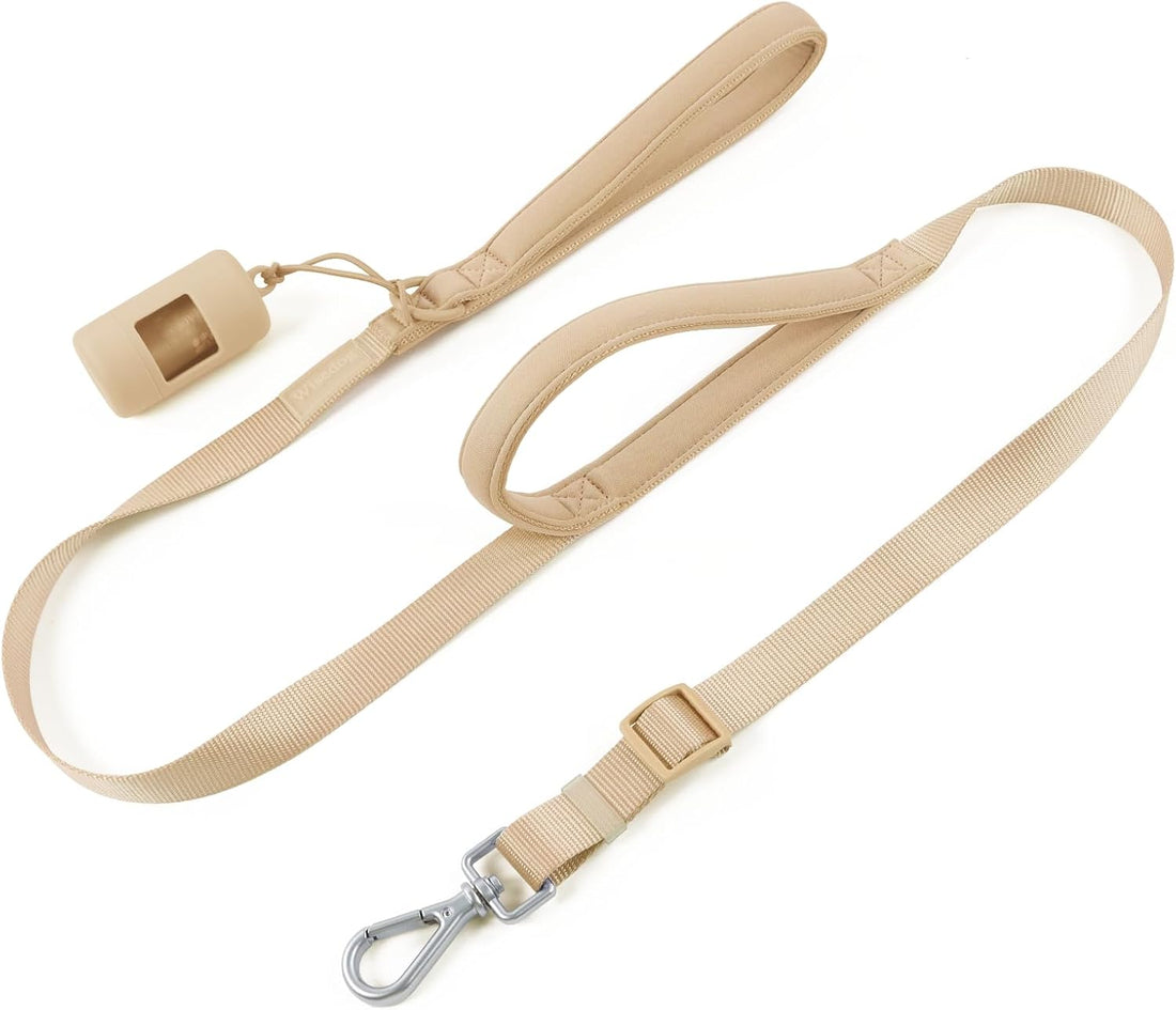 Wisedog Two Handles Dog Leash, Lilac, L|5.2 ft-6 ft