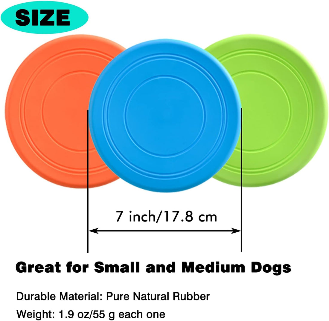 XIGOU Dog Flying Disc, 3 Pack Dog Flyer Toys