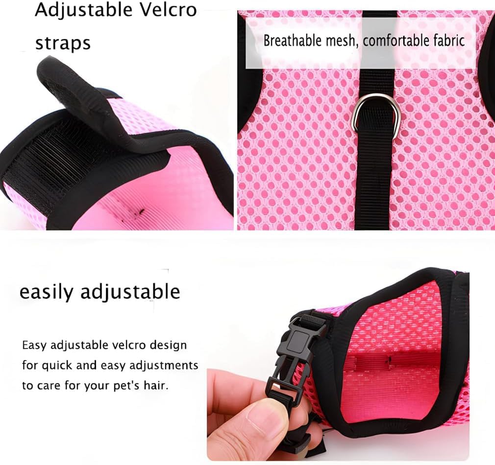 Bunny Leash and Harness Escape Proof Soft Rabbit Harnesses Mesh Vest