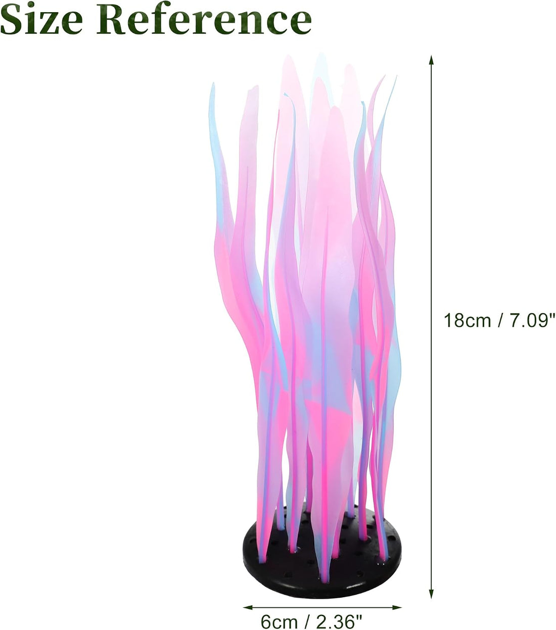 Aquarium Glowing Kelp Plant, Soft Silicone Glowing Decorations Pink