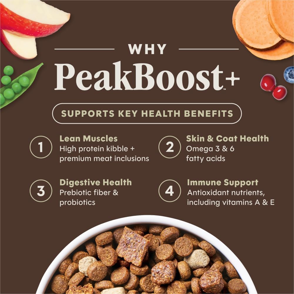 Instinct PeakBoost Dry Dog Food, 5 Protein-Powered Pieces, Beef