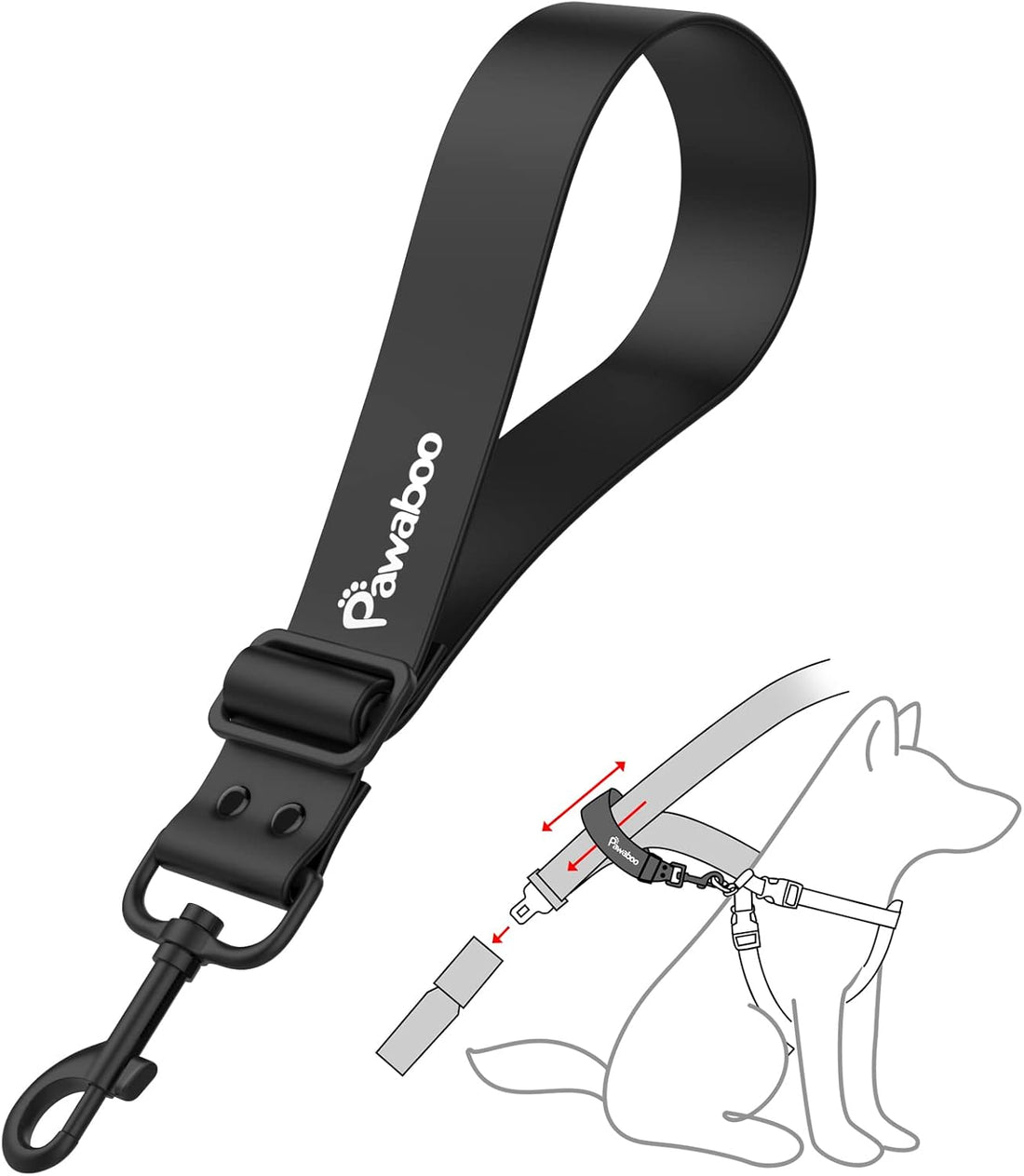 Pawaboo Dog Seat Belt for Car, with 360° Hook，20 in, Chew-Proof