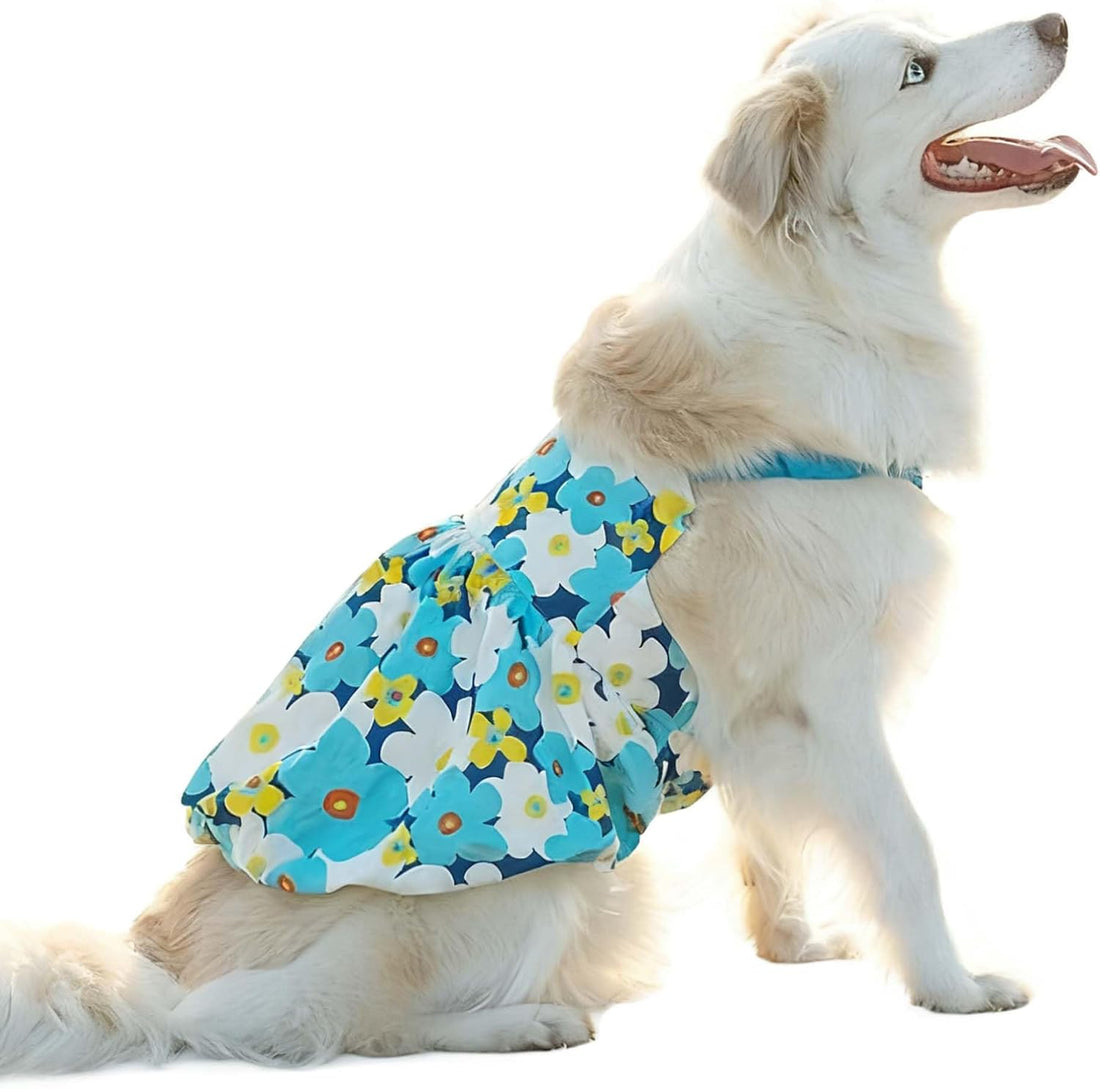 FLAdorepet White Large Dog Princess Dress Christmas Outfit Costume,6XL