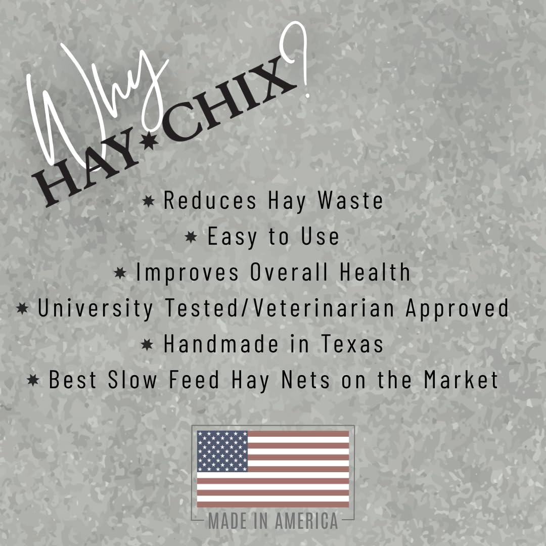 Hay Chix 2-Strand Bale Slow Feed Hay Net for Horses