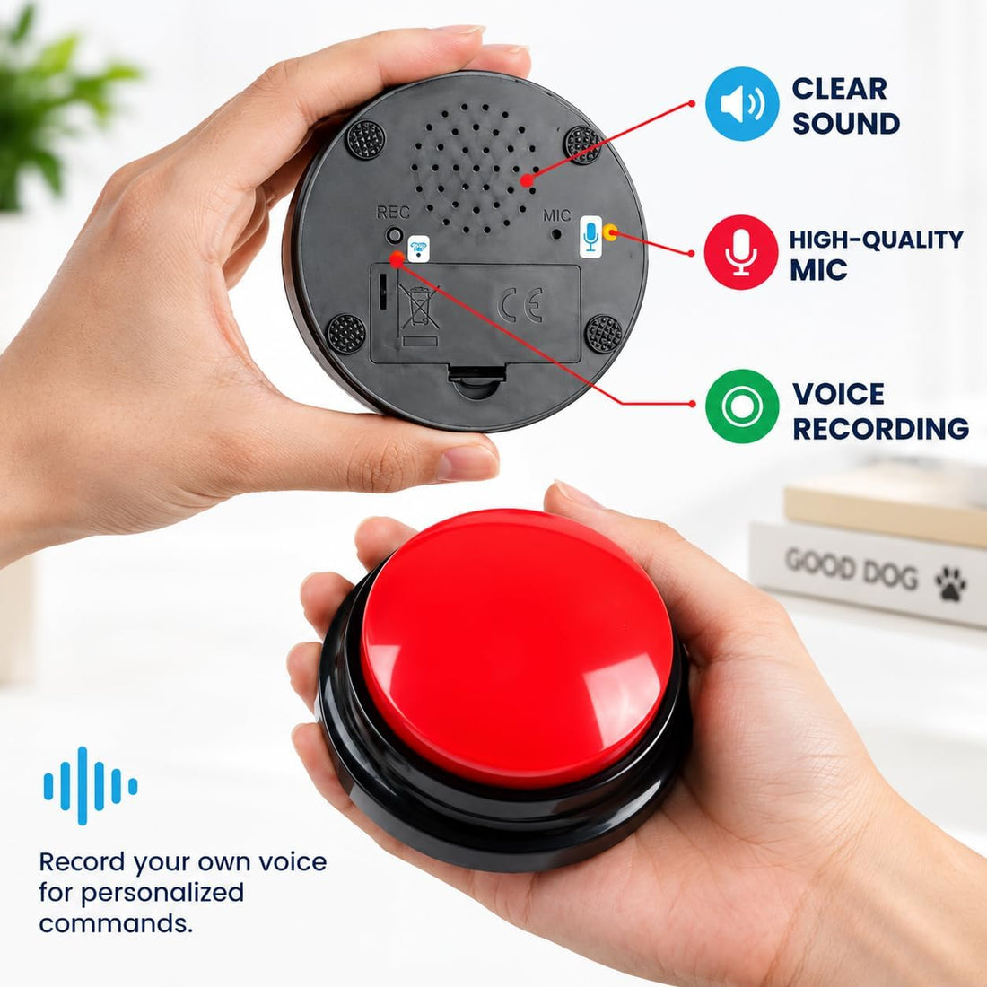 A-URA Dog Buttons for Communication, Recordable Dog Talking Buttons