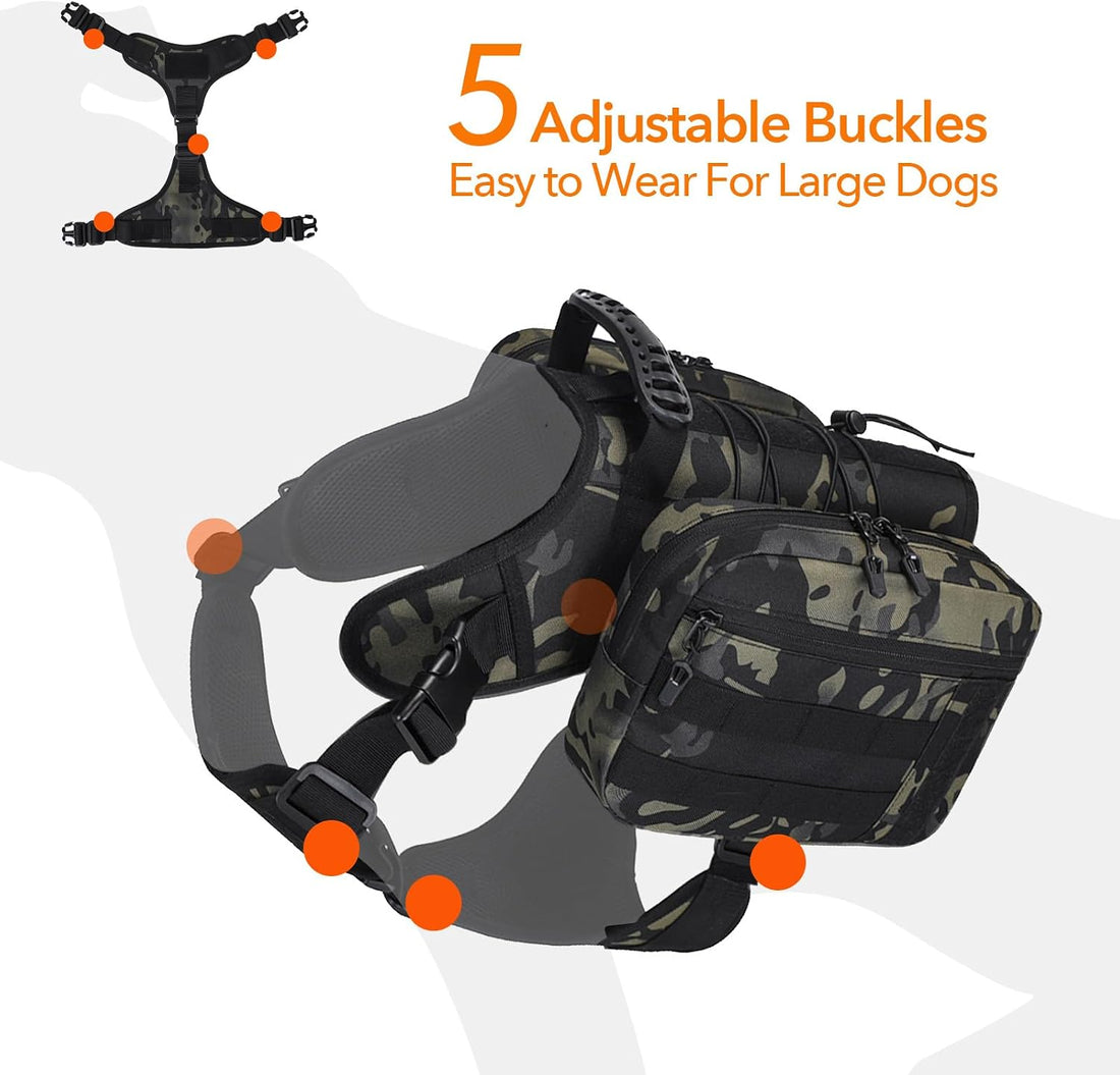 Jumahe Dog Hiking Backpack for Large Dogs