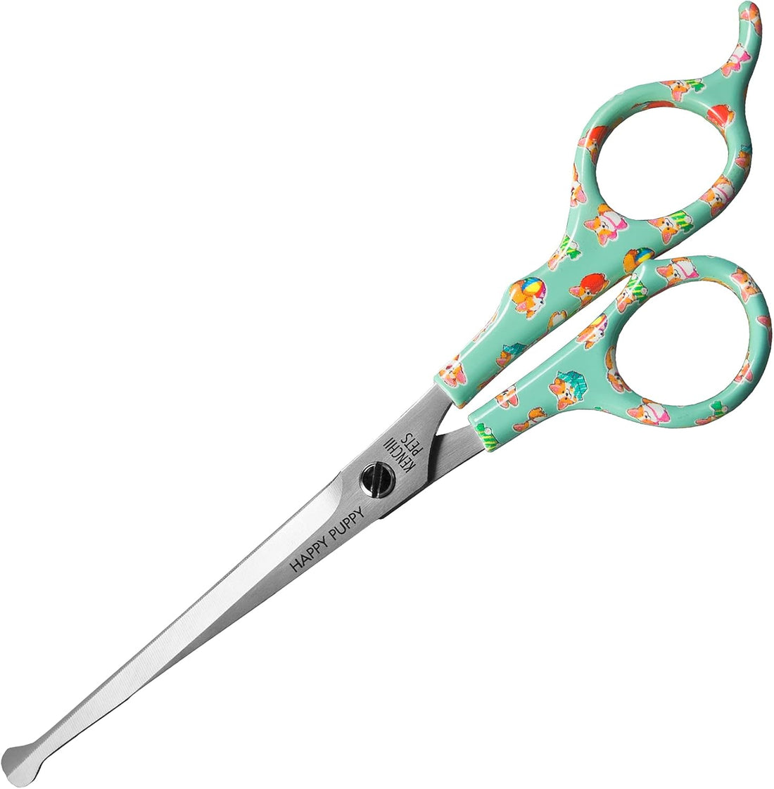 Kenchii Happy Kitty Ball Tip Grooming Scissors for Cats 5.5in