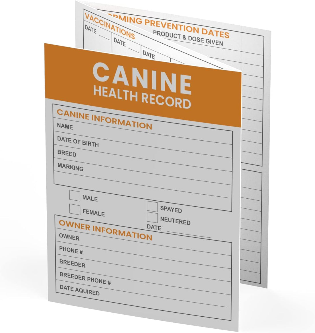 Good|Harbor Pet Supplies | Premium Canine Health Record 6x4 Inch