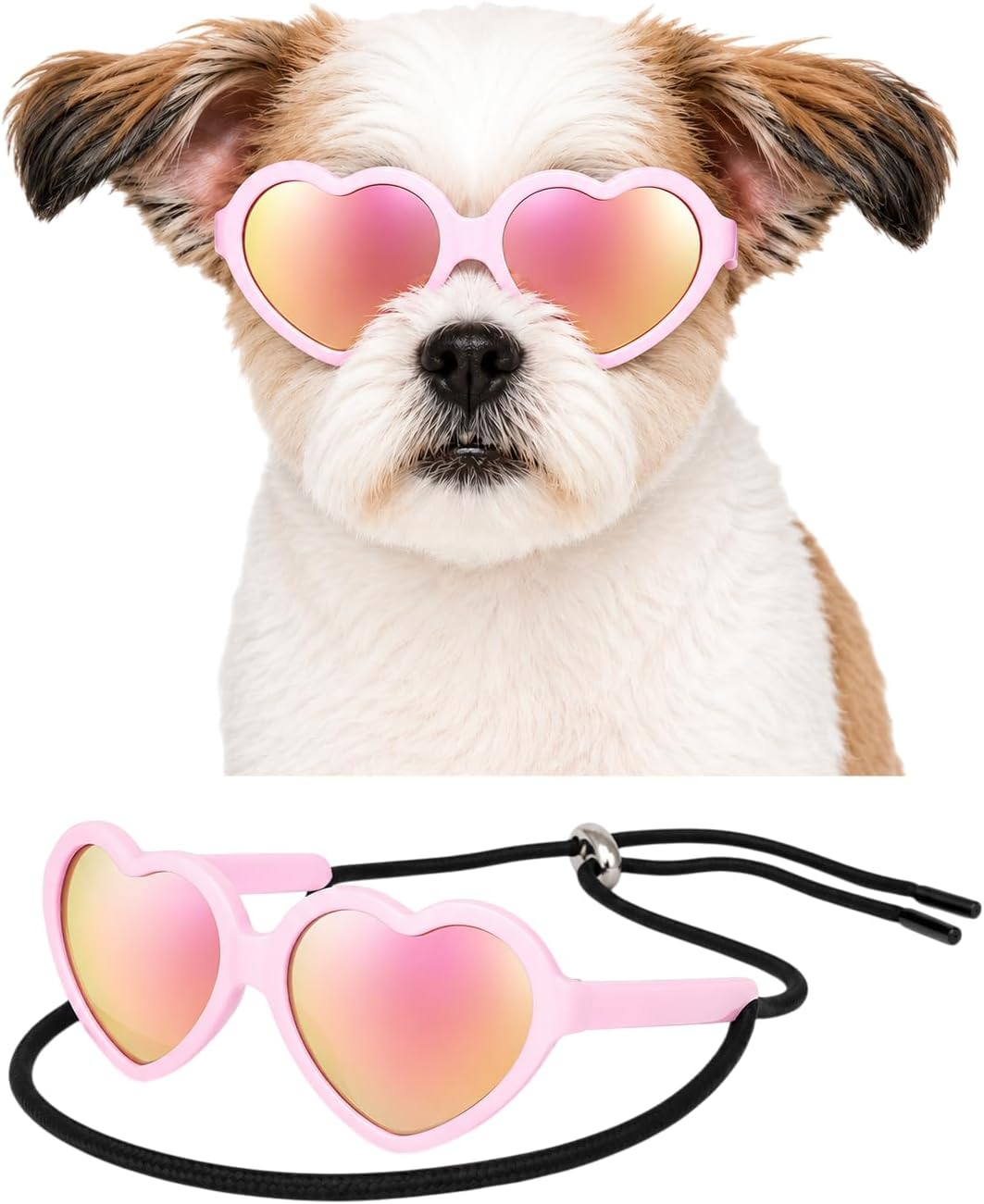 G016 Dog Cat Pet Heart Sunglasses Glasses for Small Breed up to 15lbs