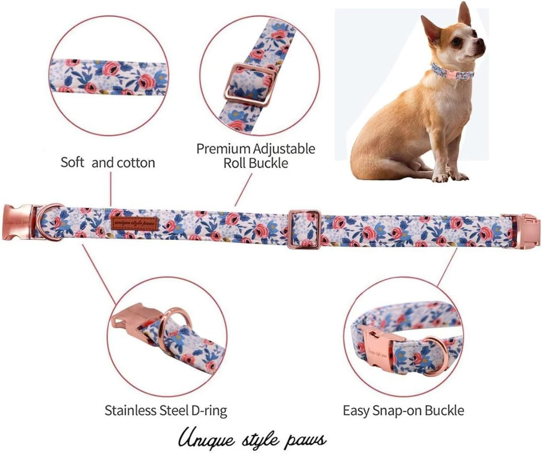 Unique Style Paws Dog Collar With Metal Buckle