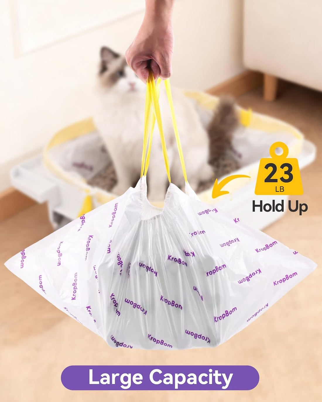 120 Count Cat Litter Box Bags Compatible with PetPivot AutoScooper
