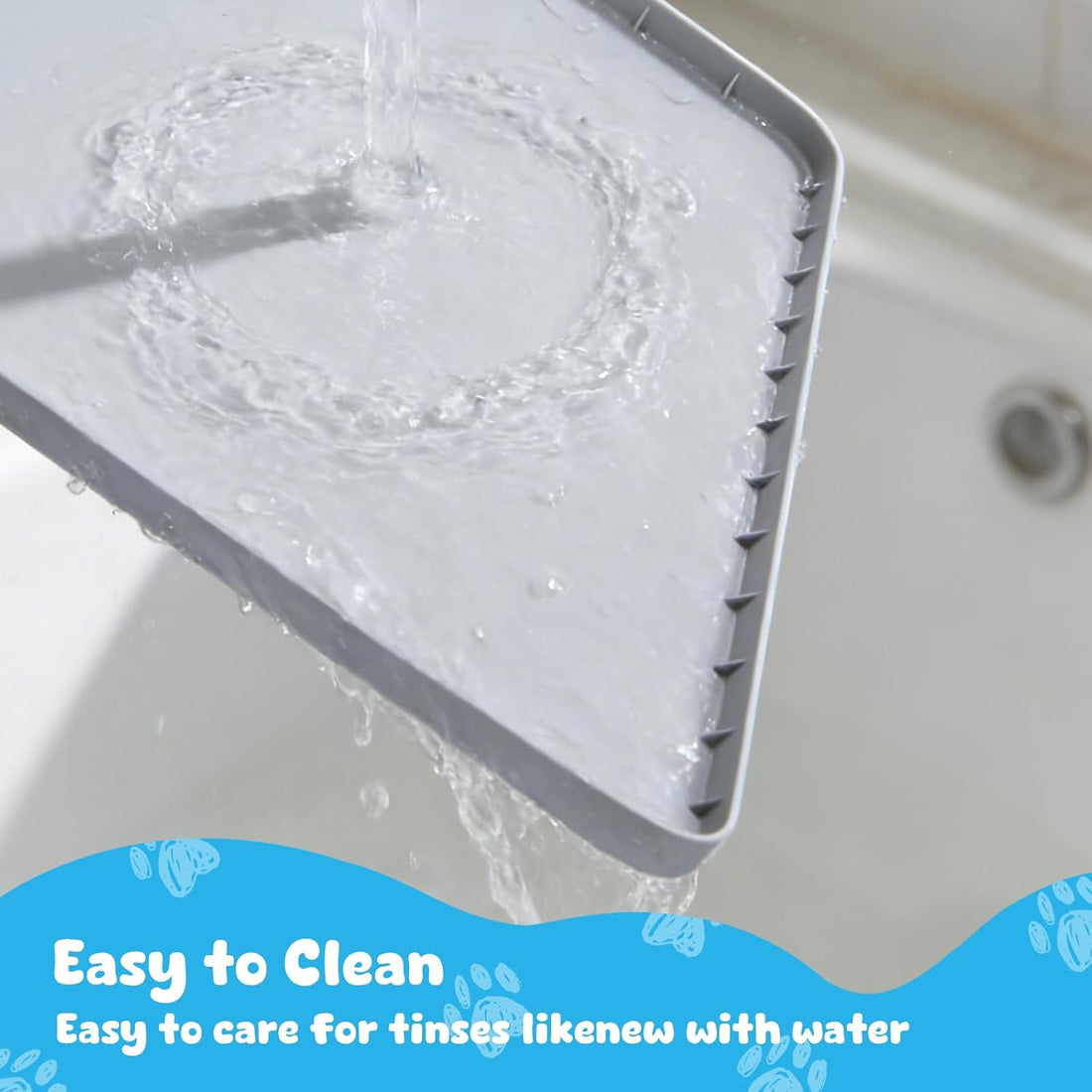 Pee Pad Holder, 24×24 Inch Thickened Silicone Dog Pee Pad Holder Tray