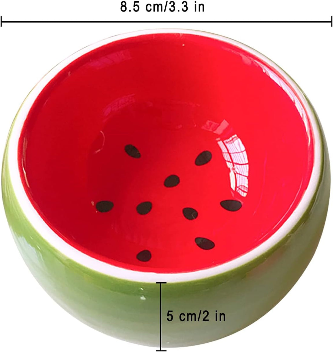 2 Pack Hamster Bowl Ceramic Prevent Chewing Feeding Bowl Water Food