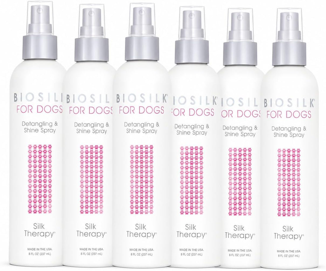 BioSilk for Dogs Silk Therapy Detangling and Shine Spray, 8 Fl Oz