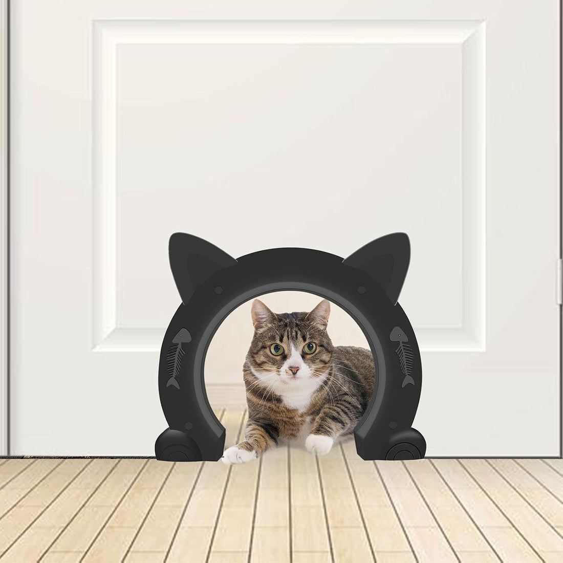 IKUSO Cat Door Interior Door,Hidden Pet Litter BoxPet Door for Cats