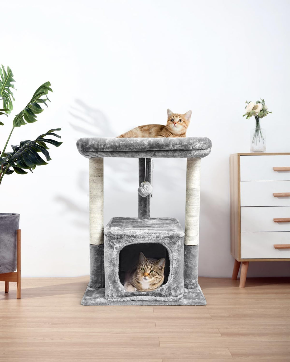 SYANDLVY 27IN Cat Tree for Indoor Cats Large Adult