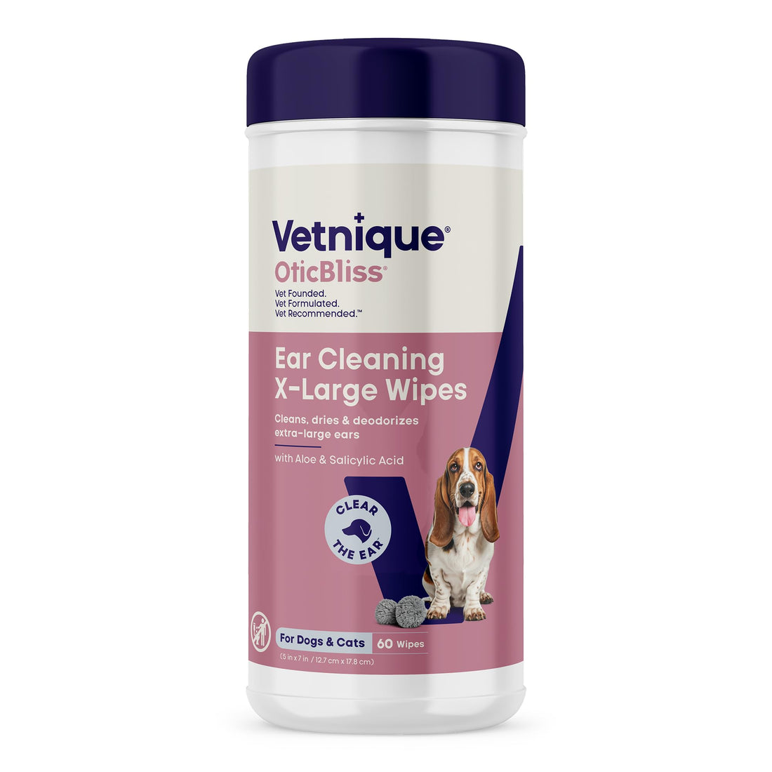 Vetnique Oticbliss Cat & Dog Ear Wipes