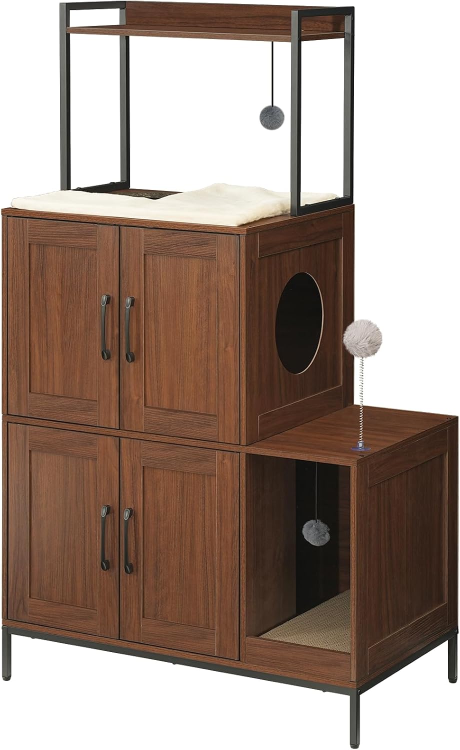 HOOBRO Litter Box Enclosure, Litter Box Furniture with Storage