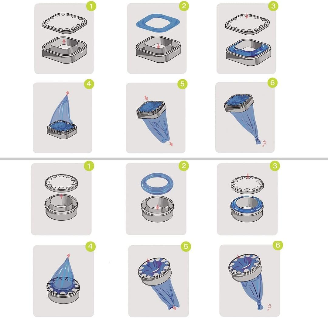 9 pcs Universal Cat Litter Refills Bag Litter Refills Compatible