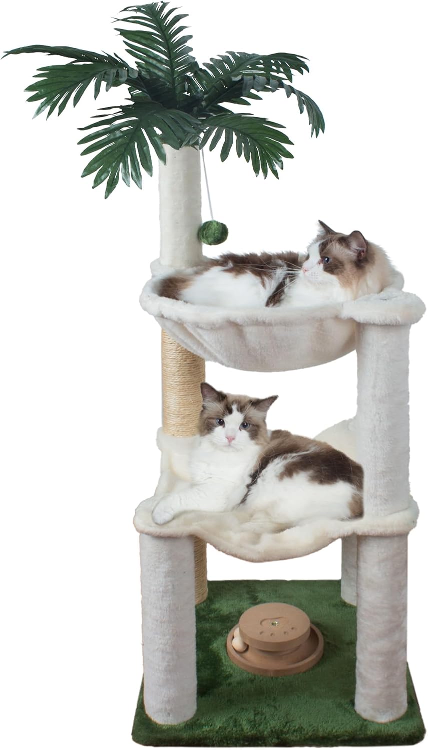 Fantasreen Cat Scratching Post 35'' Tall with Toy Mouse for Indoor
