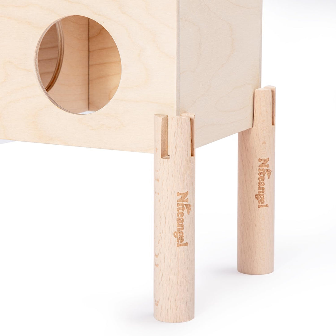 Niteangel Set of Beech Stilts for Elevating & Safely Setting