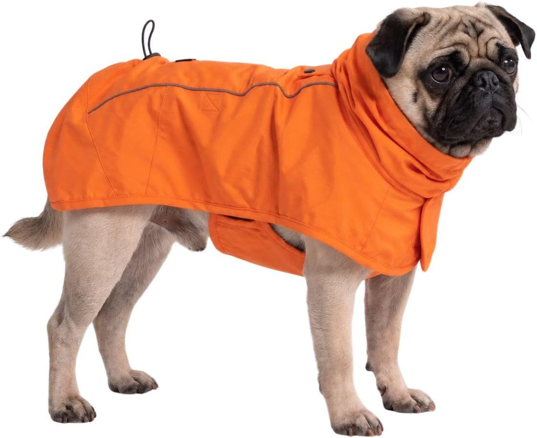 Spark Paws Dog Raincoat - Waterproof Rain Jacket w/Hood, Full Coverage