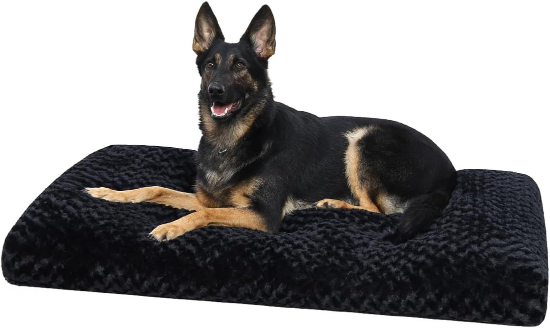 KSIIA Washable Dog Bed Medium Size Dog Crate Bed Plush Pet Mat