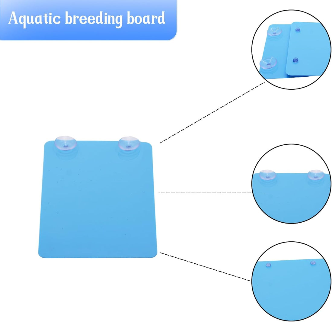 Saim 2 Pack Fish Breeding Slate 6.8in, Suction Cup Spawning Plate