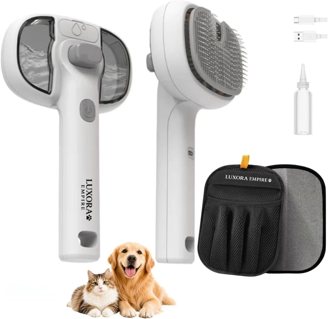 4 In 1 Cat Steam Brush for Grooming, Shedding, Massage