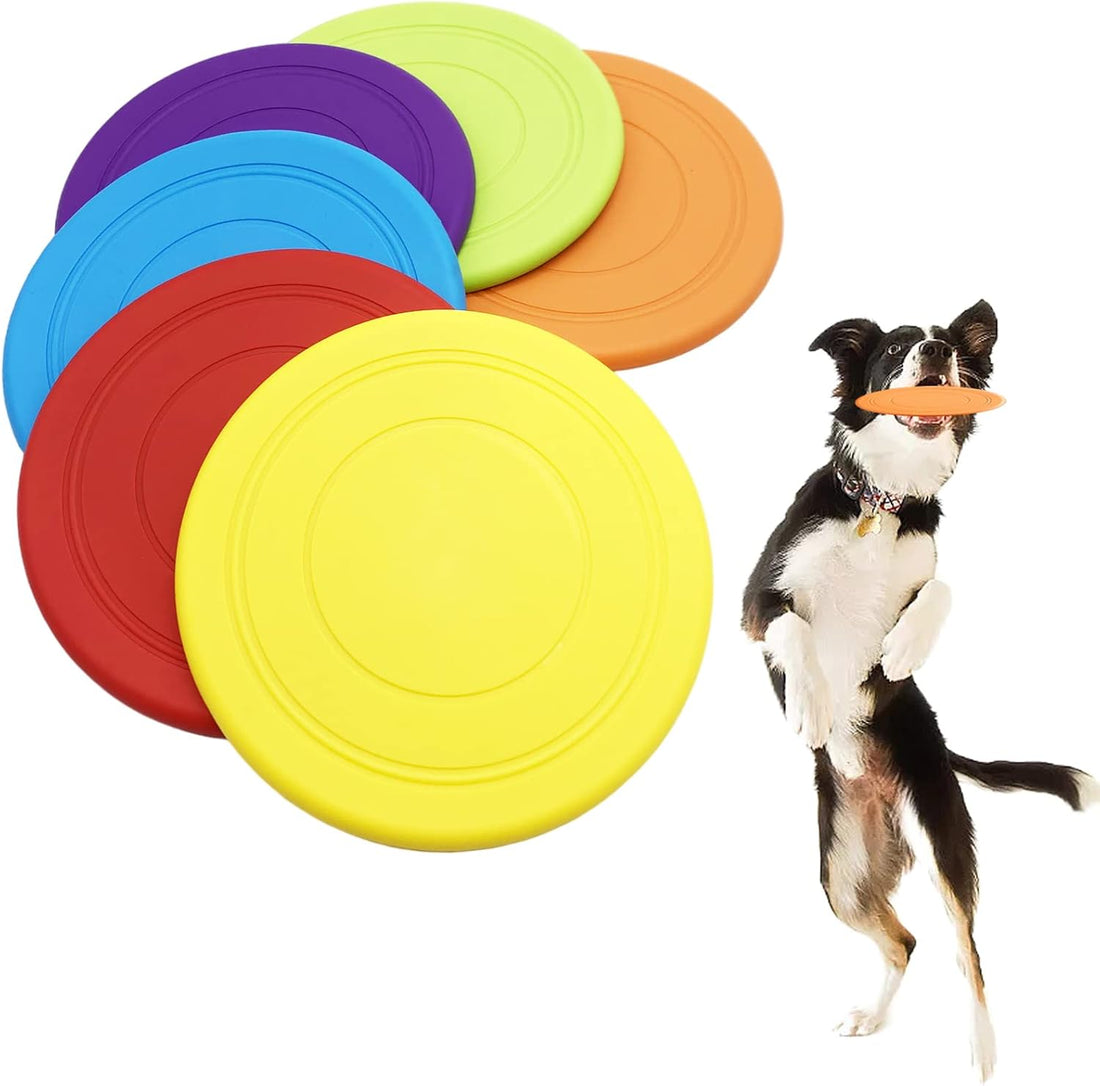 Bvrbaory 6 Pack Dog Flying Discs - Interactive
