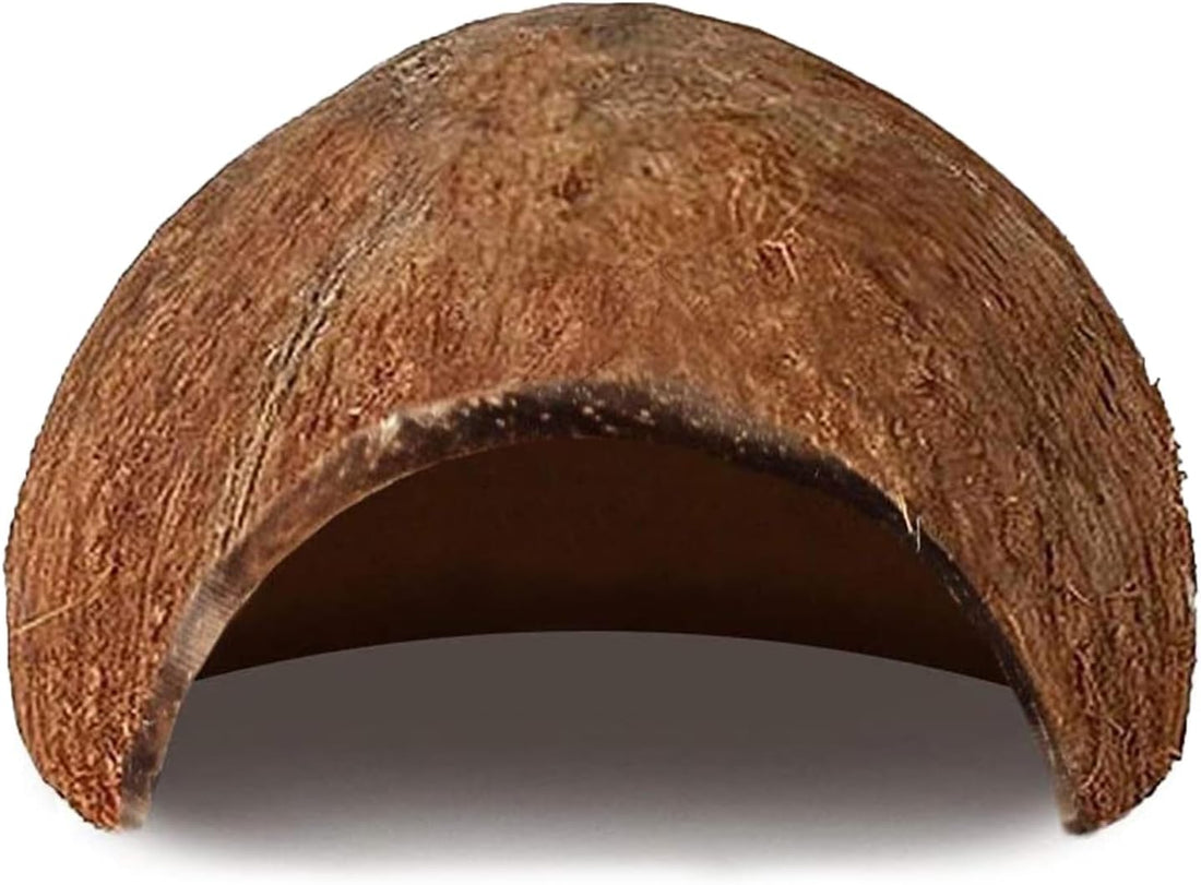 SunGrow Betta Fish Cave, Habitat Made from Coconut Shell