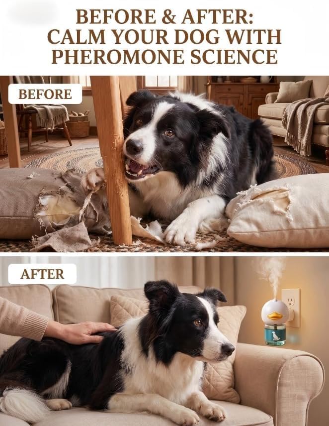 2026 Upgraded Dog Calming Diffuser Refills Kit with 2 Diffusers & 4