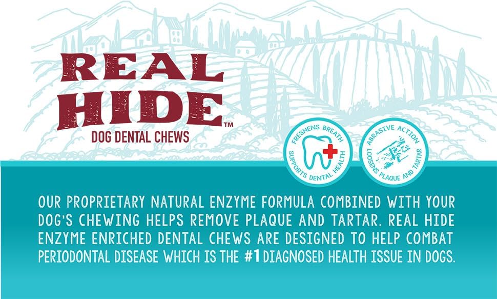 Real Hide | Enzyme Enriched Dental Care Dog Chews