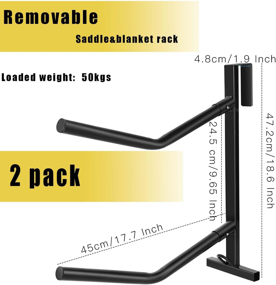 2 Pack Portable Saddle Rack,Heavy Duty Removable Saddle Rack Stand