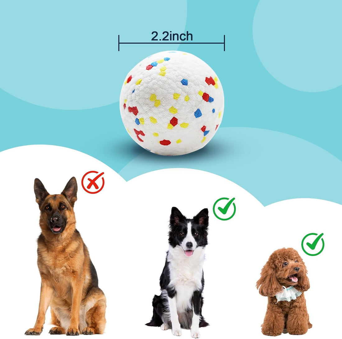 6 Pack Dog Toy Balls, 2.3 Inch ETPU Material