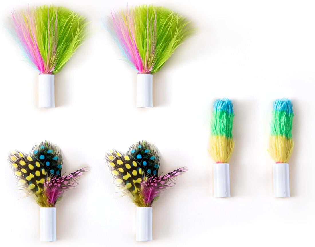 Potaroma 6 Feather Replacements for 3in1 Cat Toy