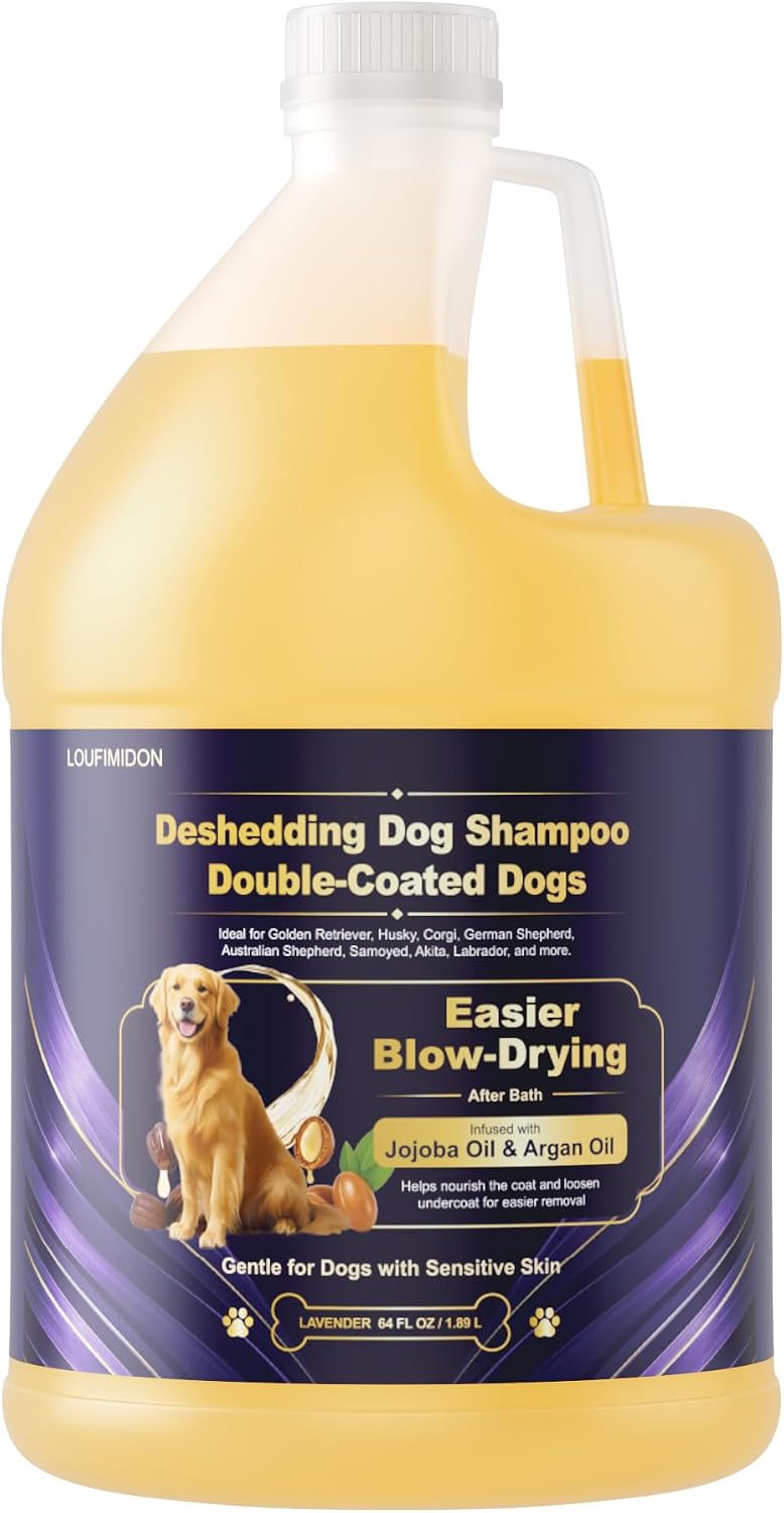 64 FL OZ Deshedding Dog Shampoo Sensitive Skin Friendly